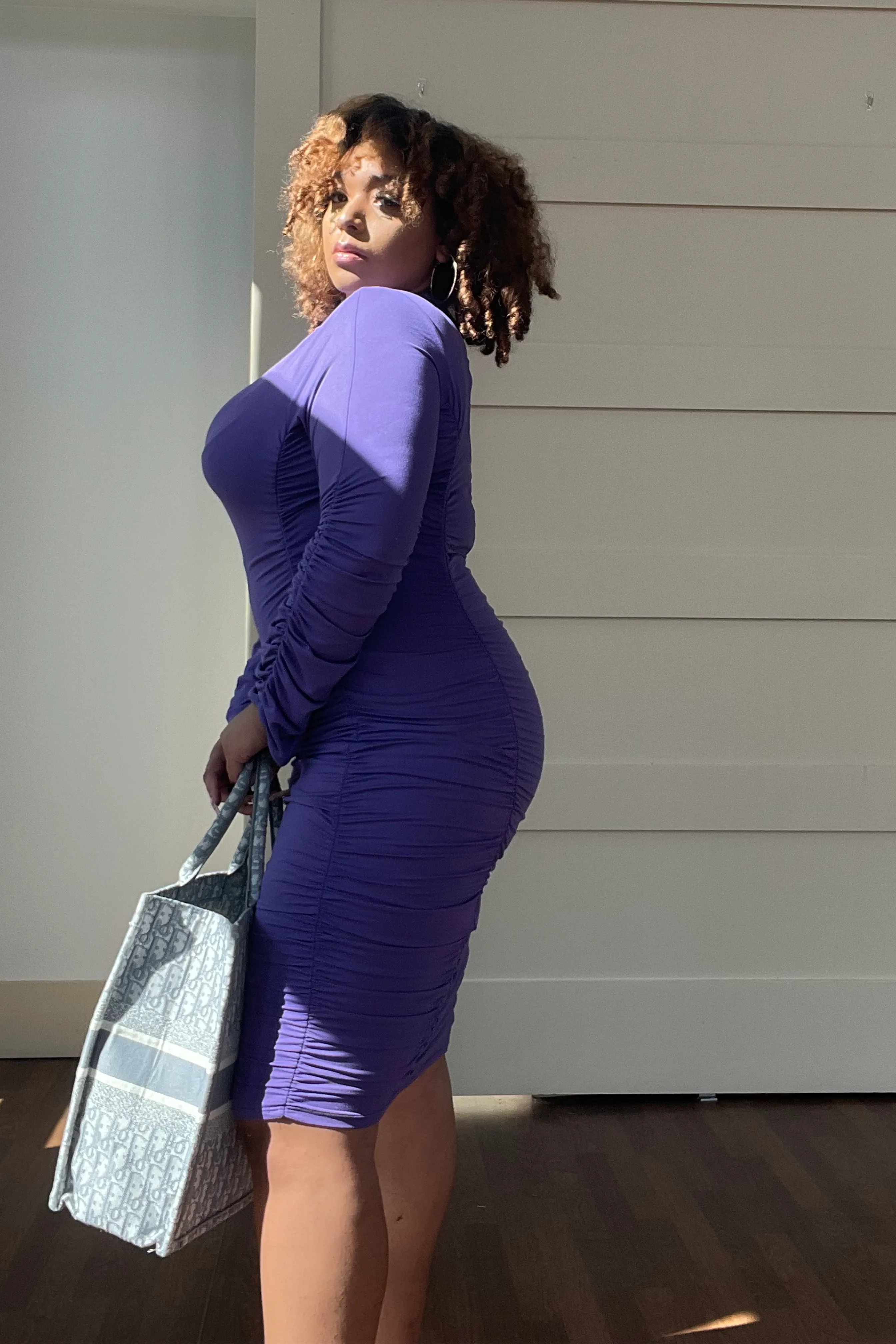 Lana Long Sleeve Mock Neck Dress