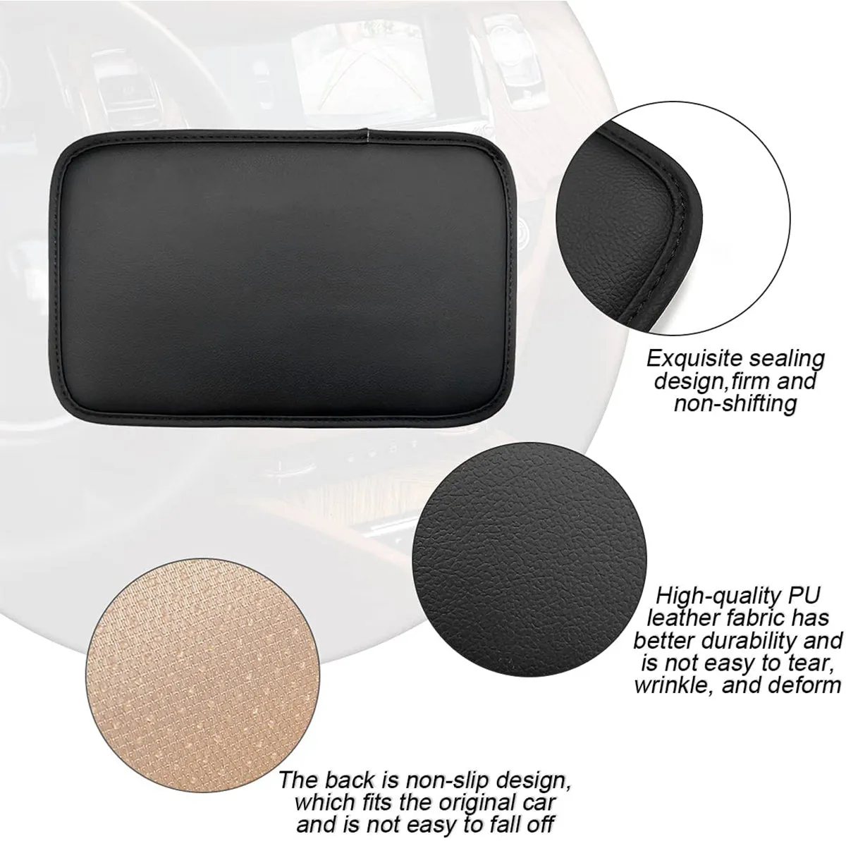Leather Center Console Cushion Pad, Custom Fit For Your Cars, Waterproof Armrest Seat Box Cover Fit, Car Interior Protection Accessories, Car Accessories LM13991