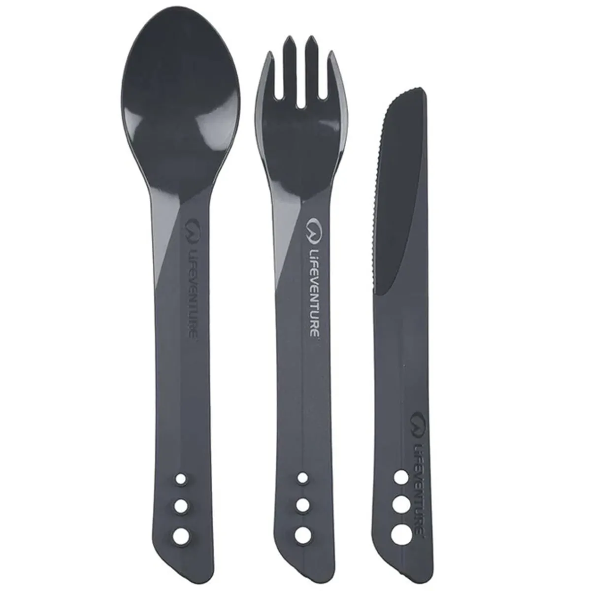 Lifeventure Ellipse Camping Tableware Set Graphite