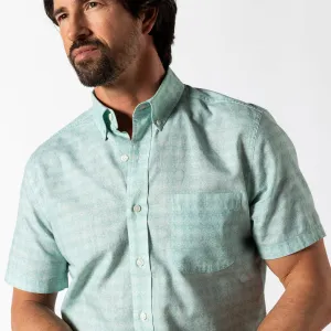 Linen Cotton Oxford Sport Shirt - Hillcrest Print