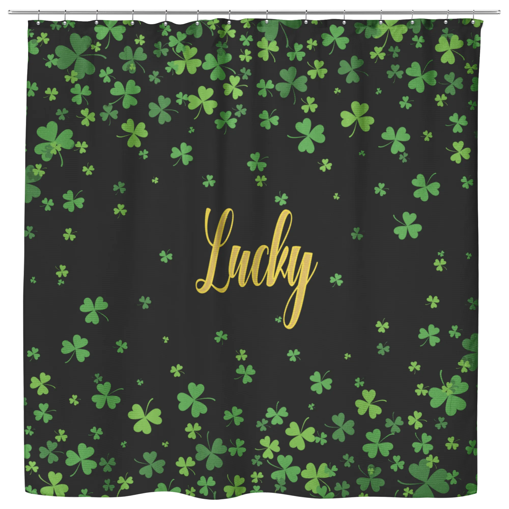 Lucky Saint Patrick's Day Shamrock Shower Curtain