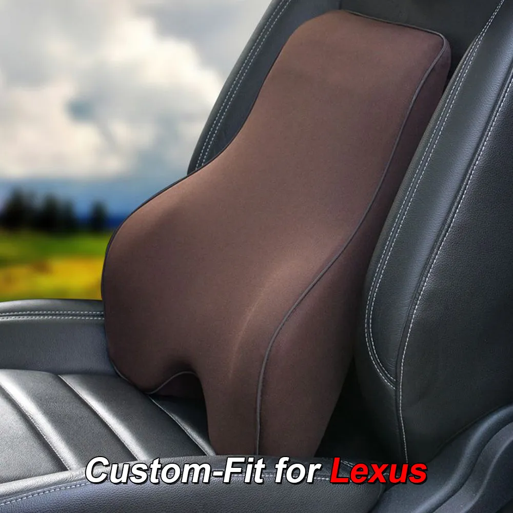 Lumbar Support Cushion for Car and Headrest Neck Pillow Kit, Custom-Fit For Car, Ergonomically Design for Car Seat, Car Accessories WAFJ254