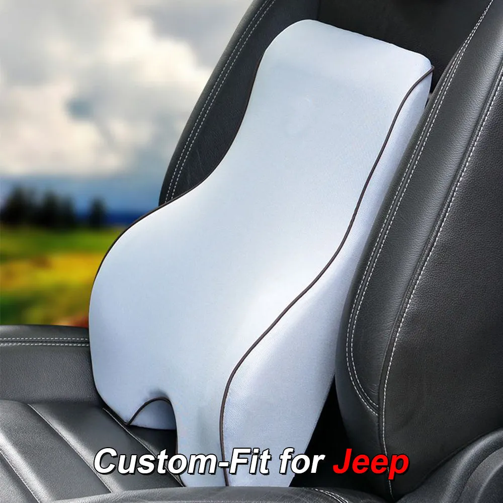Lumbar Support Cushion for Car and Headrest Neck Pillow Kit, Custom-Fit For Car, Ergonomically Design for Car Seat, Car Accessories WAJE254