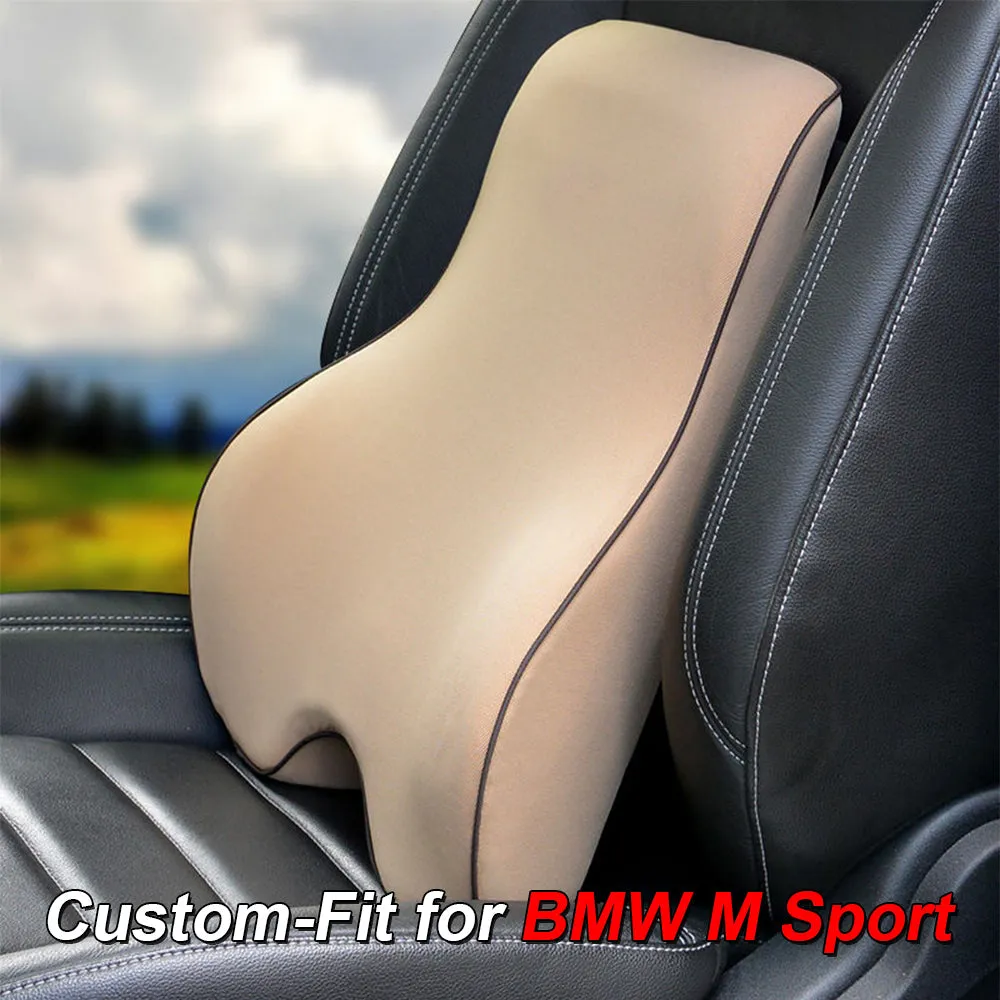 Lumbar Support Cushion for Car and Headrest Neck Pillow Kit, Custom-Fit For Car, Ergonomically Design for Car Seat, Car Accessories WAKO254