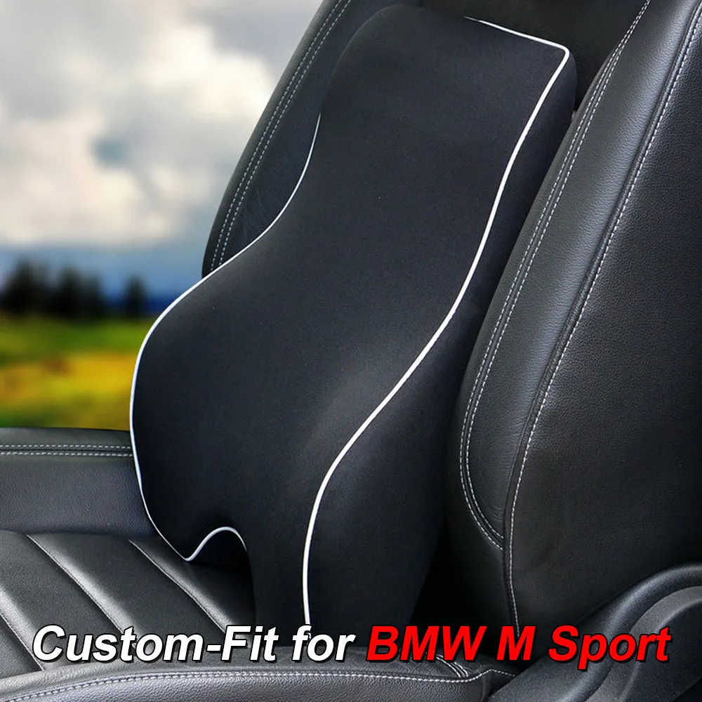 Lumbar Support Cushion for Car and Headrest Neck Pillow Kit, Custom-Fit For Car, Ergonomically Design for Car Seat, Car Accessories WAKO254