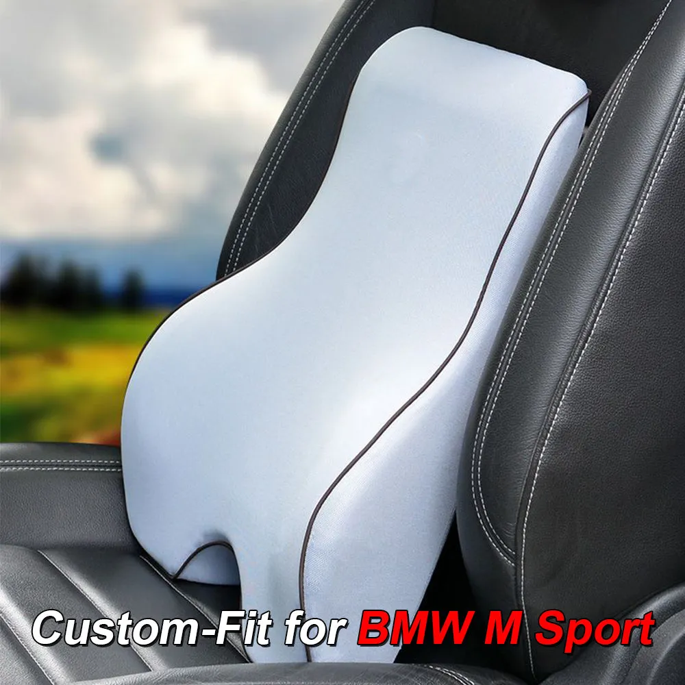 Lumbar Support Cushion for Car and Headrest Neck Pillow Kit, Custom-Fit For Car, Ergonomically Design for Car Seat, Car Accessories WAKO254