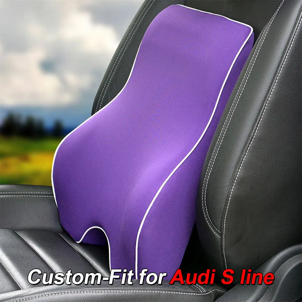 Lumbar Support Cushion for Car and Headrest Neck Pillow Kit, Custom-Fit For Car, Ergonomically Design for Car Seat, Car Accessories WAVE254