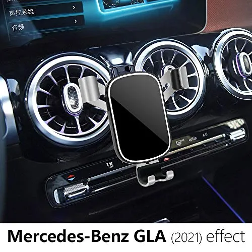 LUNQIN Car Phone Holder for 2021 Mercedes Benz GLA [Big Phones with Case Friendly] Auto Accessories Navigation Bracket Interior Decoration Mobile Cell Mirror Phone Mount