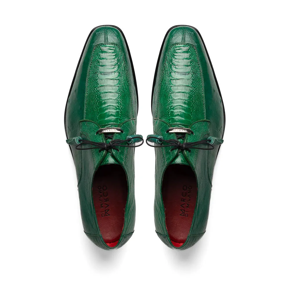 Marco Di Milano Andretti Green Lemon Ostrich Leg Dress Shoes