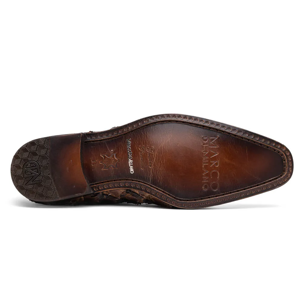 Marco Di Milano Olivieri Clear Brown Pirarucu Dress Shoe Oxfords