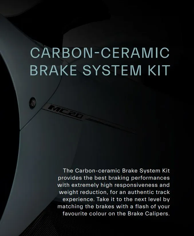 Maserati MC20 Carbon-Ceramic Brake System Kit