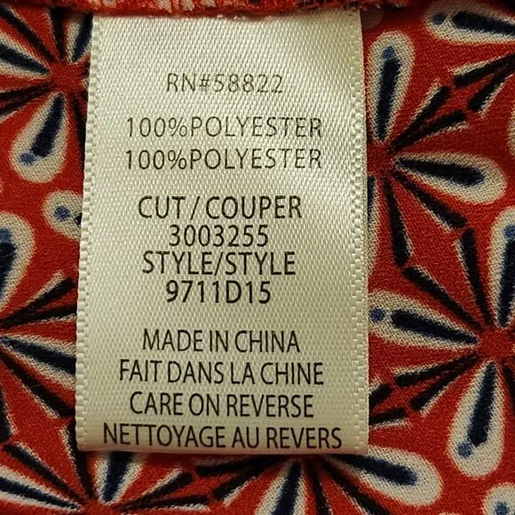 Max Studio Red, white, Blue pleated skirt, L NWT