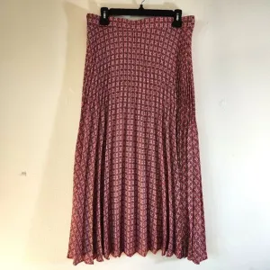 Max Studio Red, white, Blue pleated skirt, L NWT