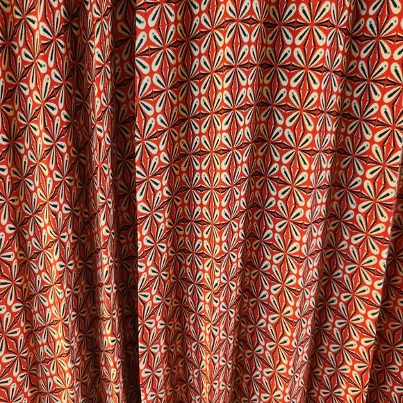 Max Studio Red, white, Blue pleated skirt, L NWT