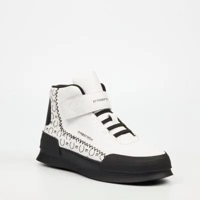 Mazerata Valentino 1 Print Boot White