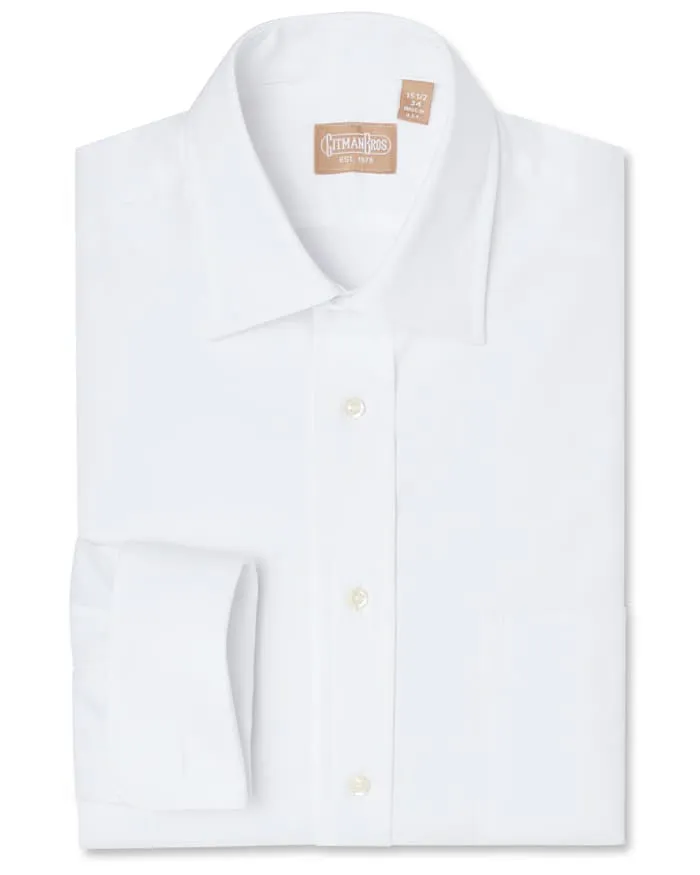 Medium Spread Pinpoint French Cuff White - Classic
