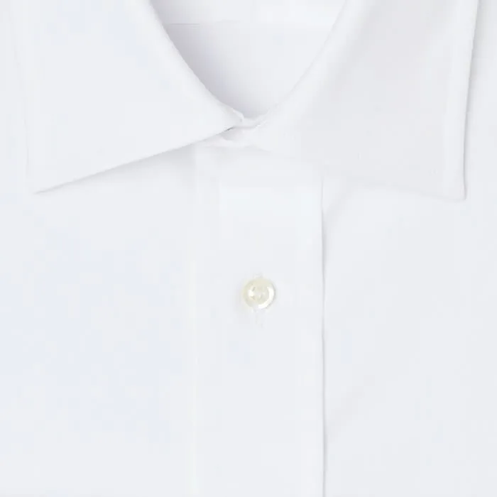 Medium Spread Pinpoint French Cuff White - Classic