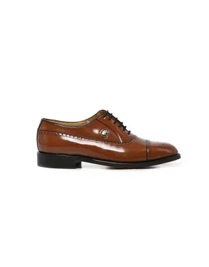 Mens Crockett & Jones Leather Jason, Formal Honey Lace Up
