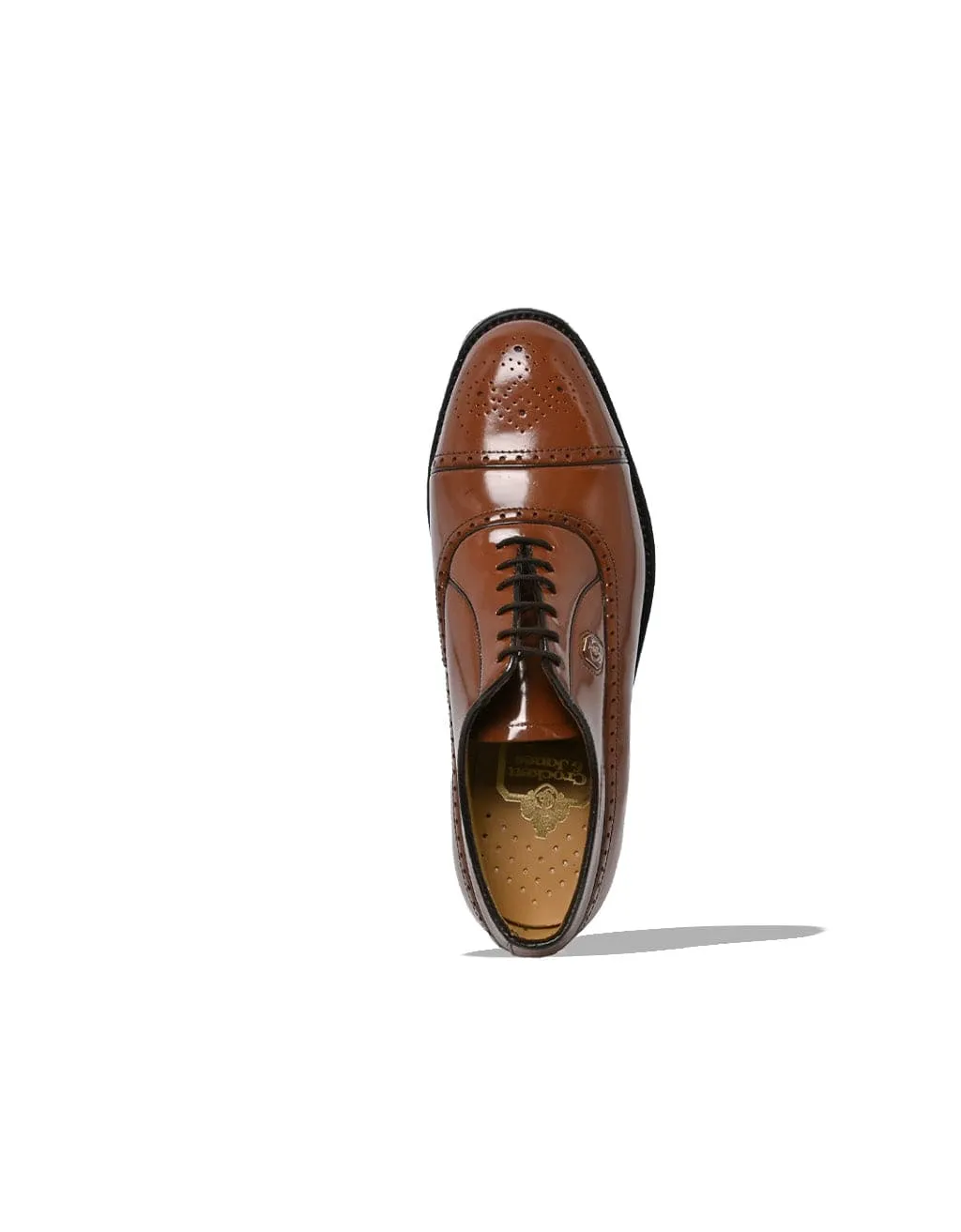 Mens Crockett & Jones Leather Jason, Formal Honey Lace Up