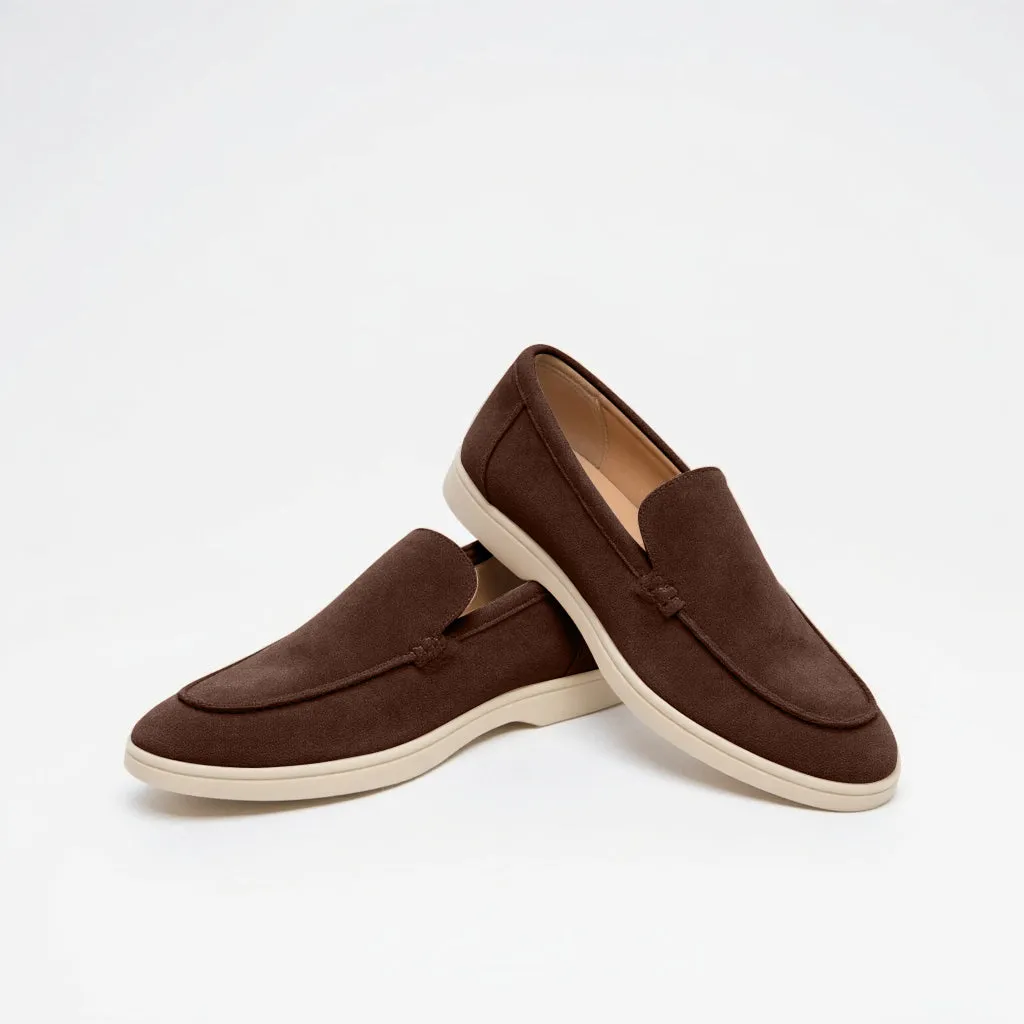 Men's – Loafers – Suede Material, Classic Design – Casual Footwear