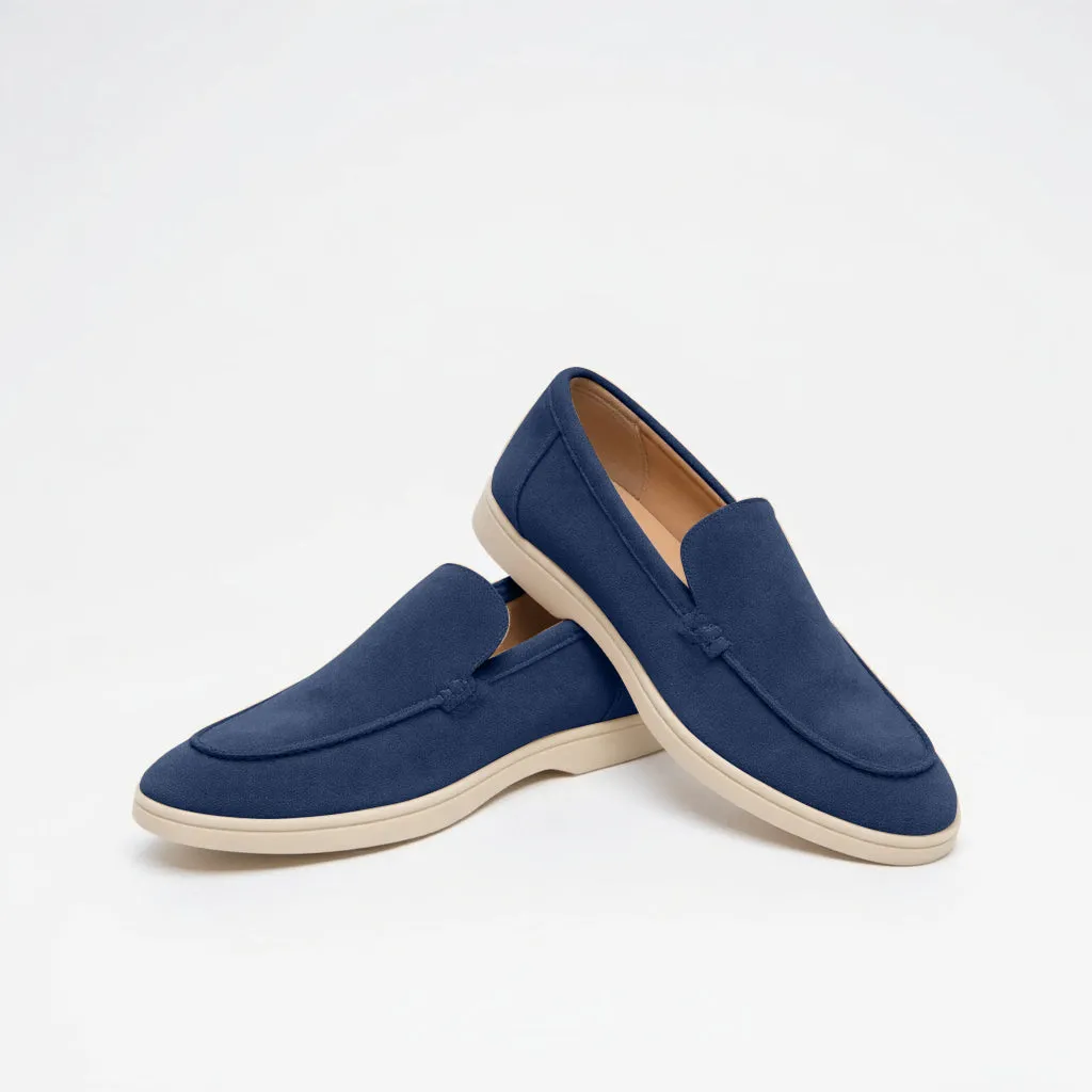Men's – Loafers – Suede Material, Classic Design – Casual Footwear