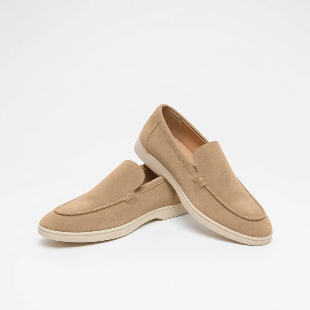 Men's – Loafers – Suede Material, Classic Design – Casual Footwear