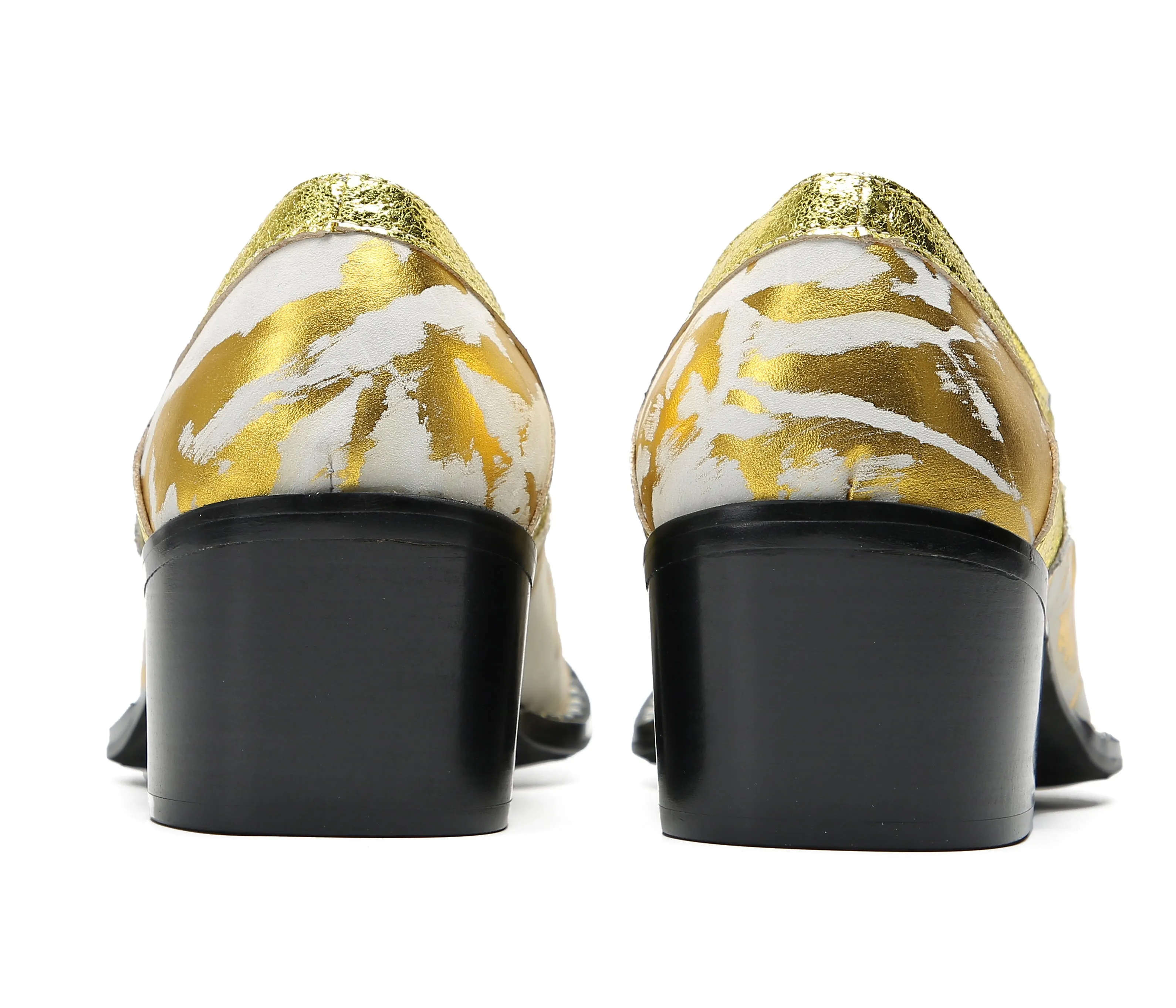 Men's Metal-Tip Toe Western Party Loafers