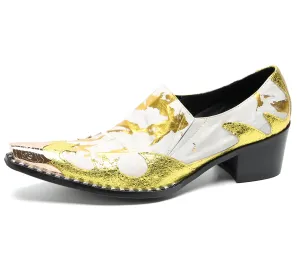 Men's Metal-Tip Toe Western Party Loafers