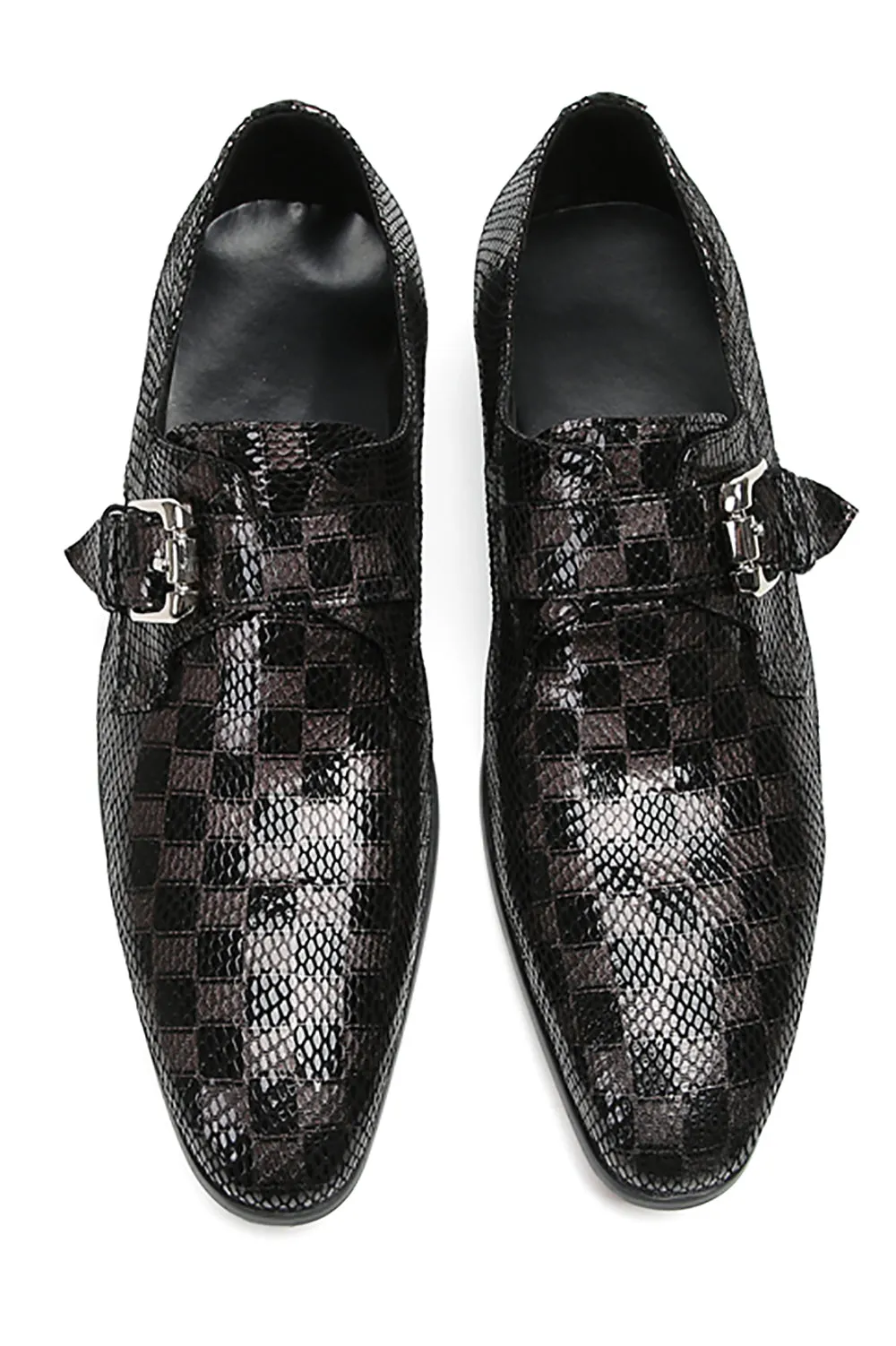Men's Plain Toe Buttons Loafers