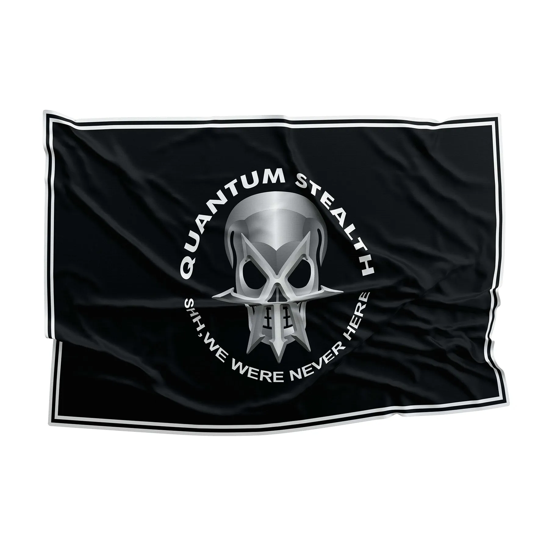Military Special forces Quantum Stealth Skull Face Flag Banner