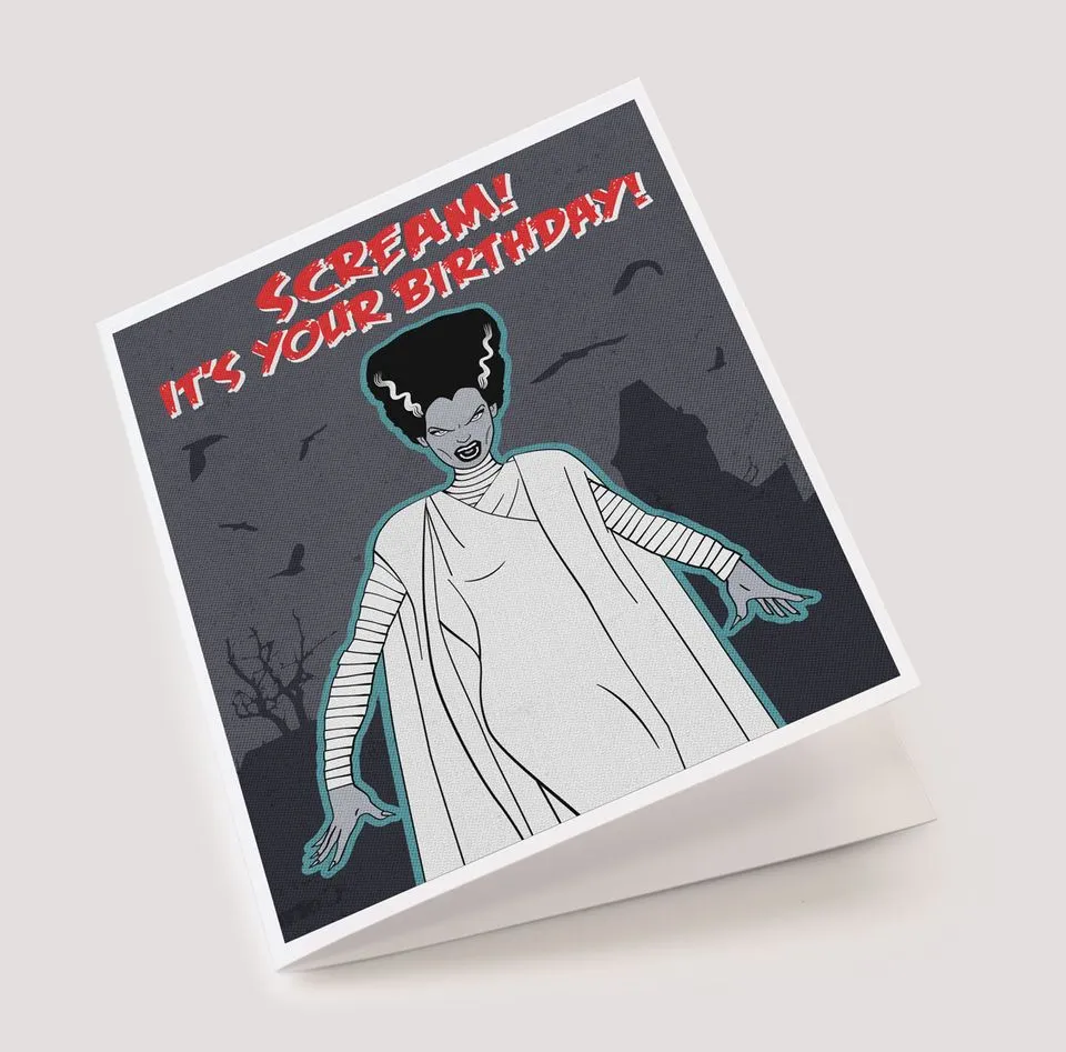 Monster's Bride Birthday Card