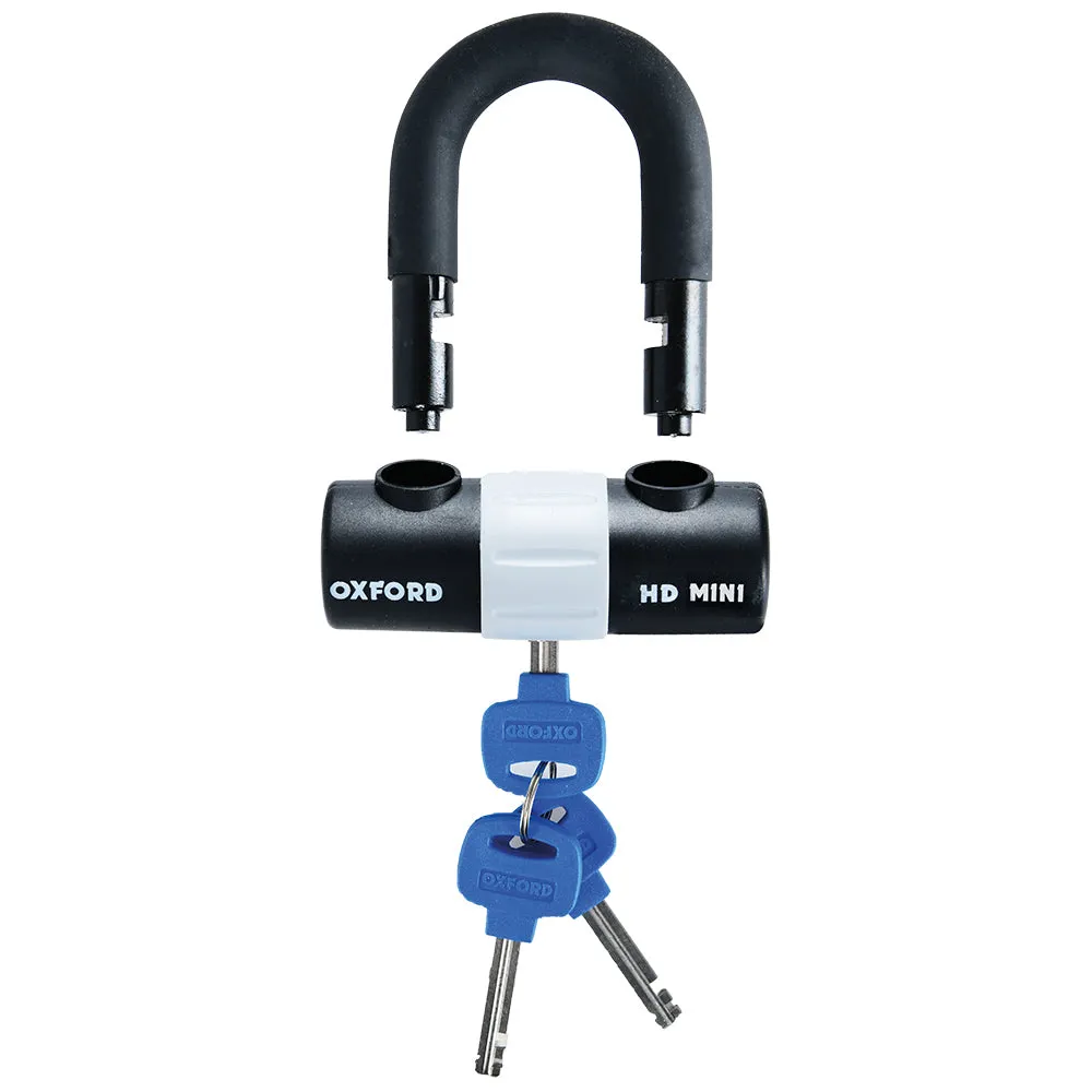 Moto Disc Lock Oxford HD Mini Shackle Lock, Black