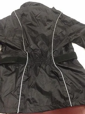 MOTORCYCLE MOTORBIKE RAIN GEAR WOMENS RAIN SUIT WATERPROF LIGHTWEIGHT BLK