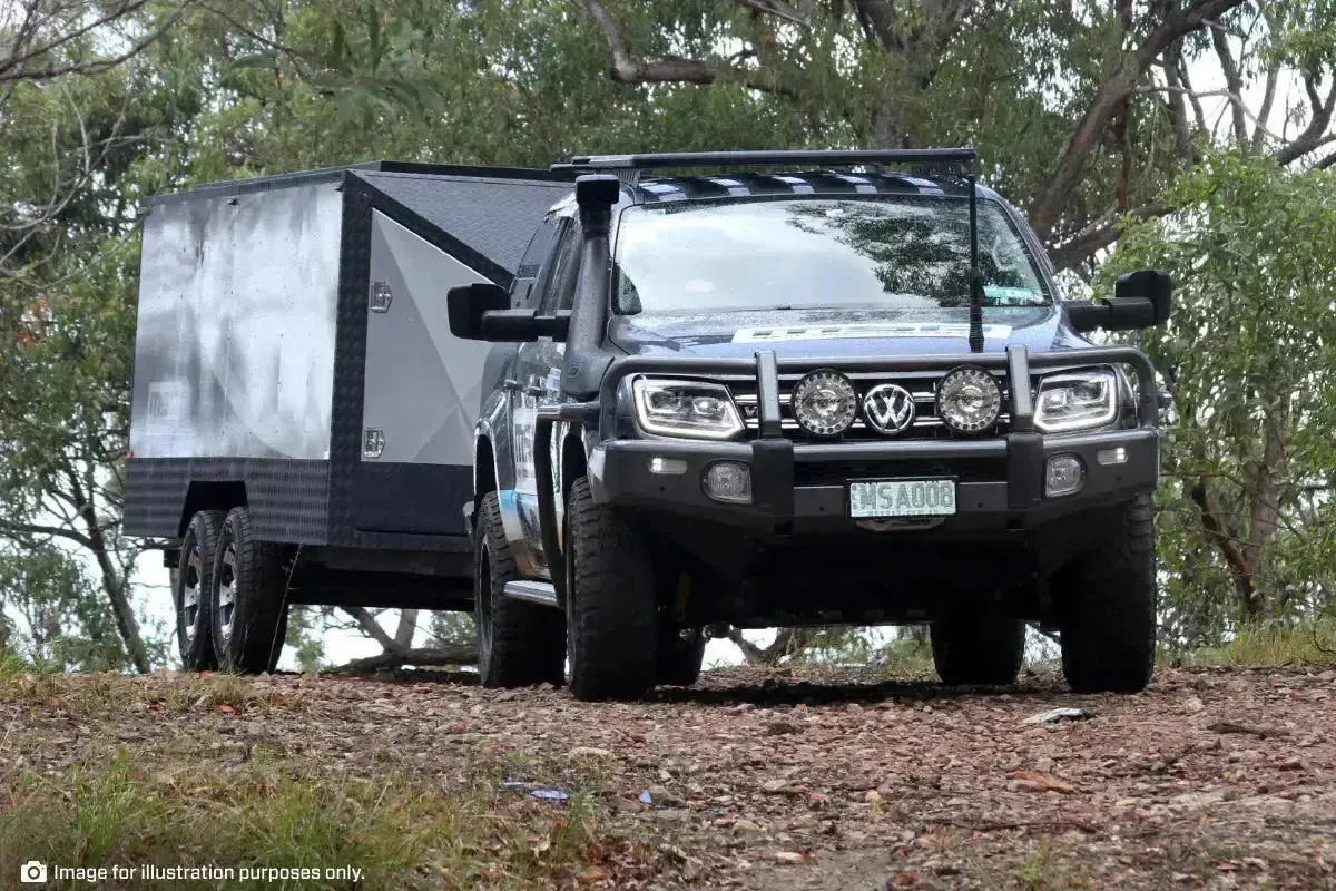 MSA Towing Mirror compatible with Toyota Hilux Black