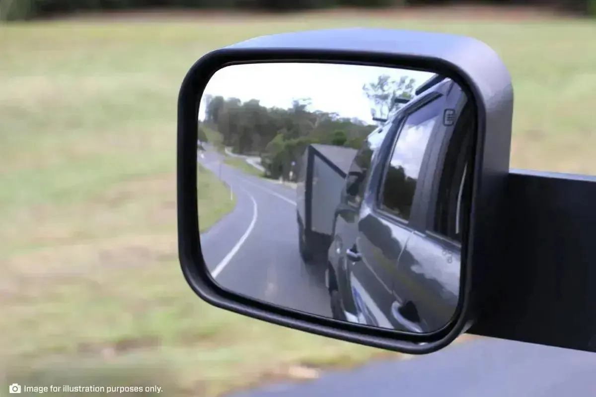 MSA Towing Mirror compatible with Toyota Land Cruiser 70-79 Series Black