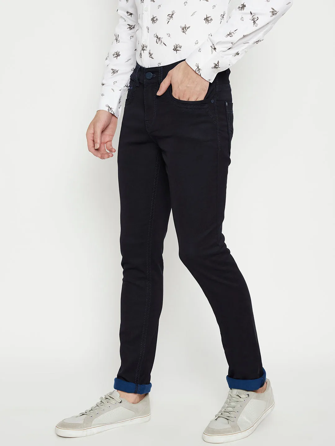 Navy Blue Slim Fit Jeans