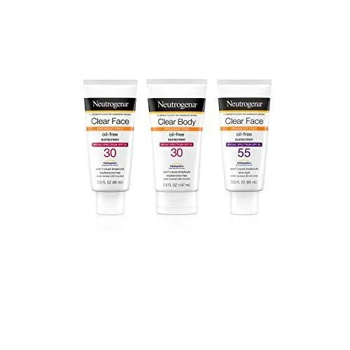 Neutrogena Clear Face, protector solar en loción de amplio espectro. 3 fl. oz/88ml