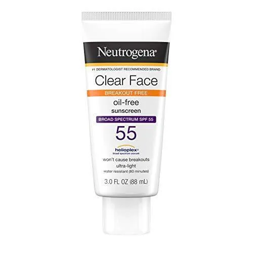Neutrogena Clear Face, protector solar en loción de amplio espectro. 3 fl. oz/88ml