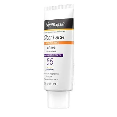 Neutrogena Clear Face, protector solar en loción de amplio espectro. 3 fl. oz/88ml