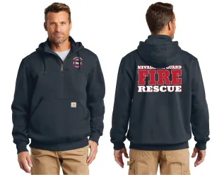 Nevada Air Guard Fire & Rescue Carhartt Rain Defender 1/4 Zip Hoodie