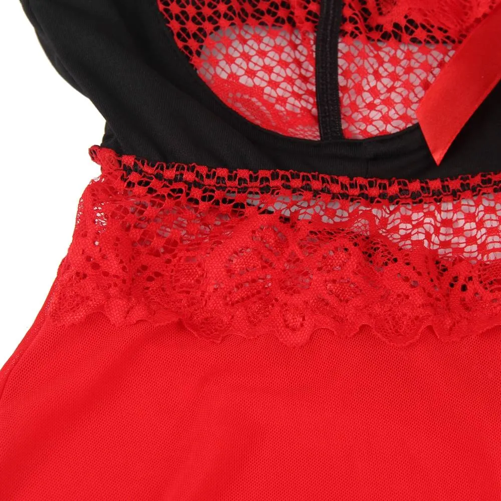 New Stylish Floral Lace Boudoir Set