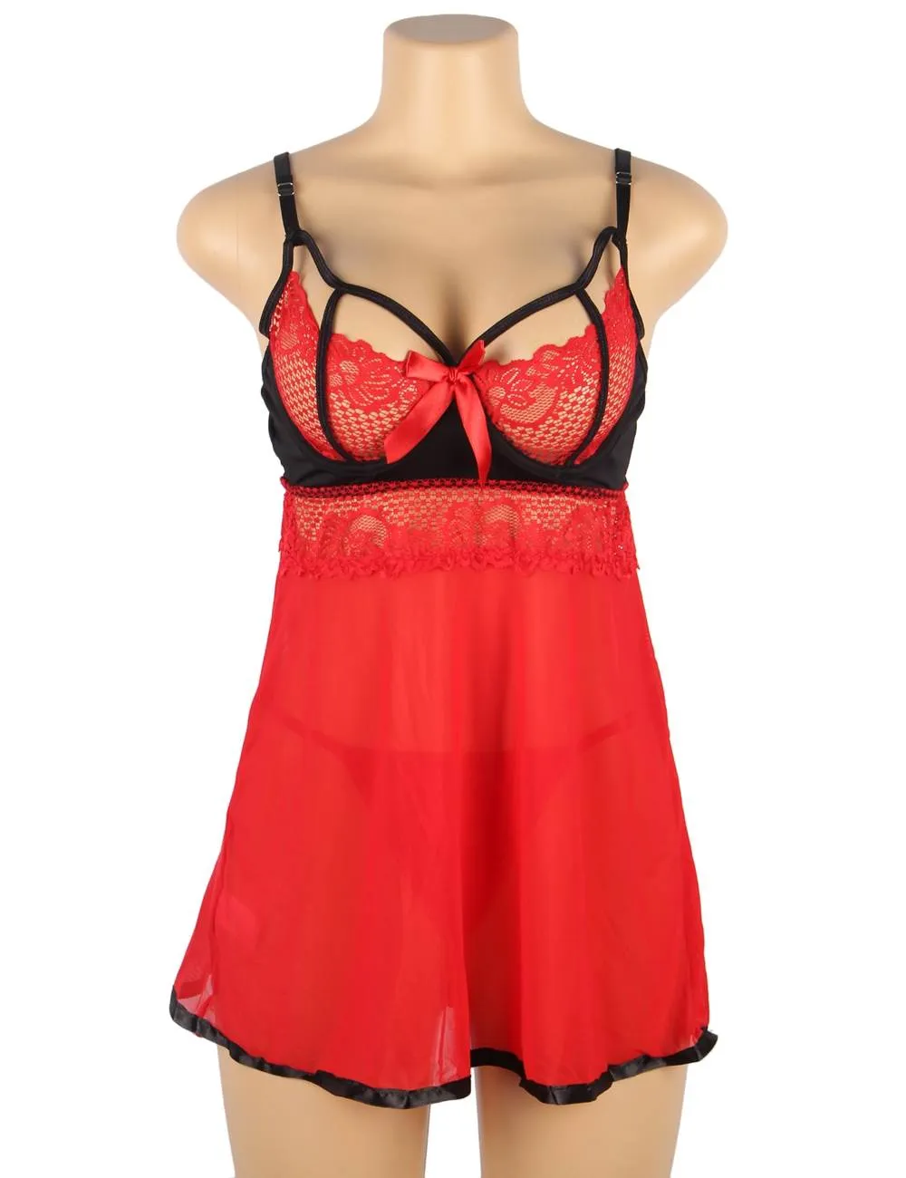 New Stylish Floral Lace Boudoir Set
