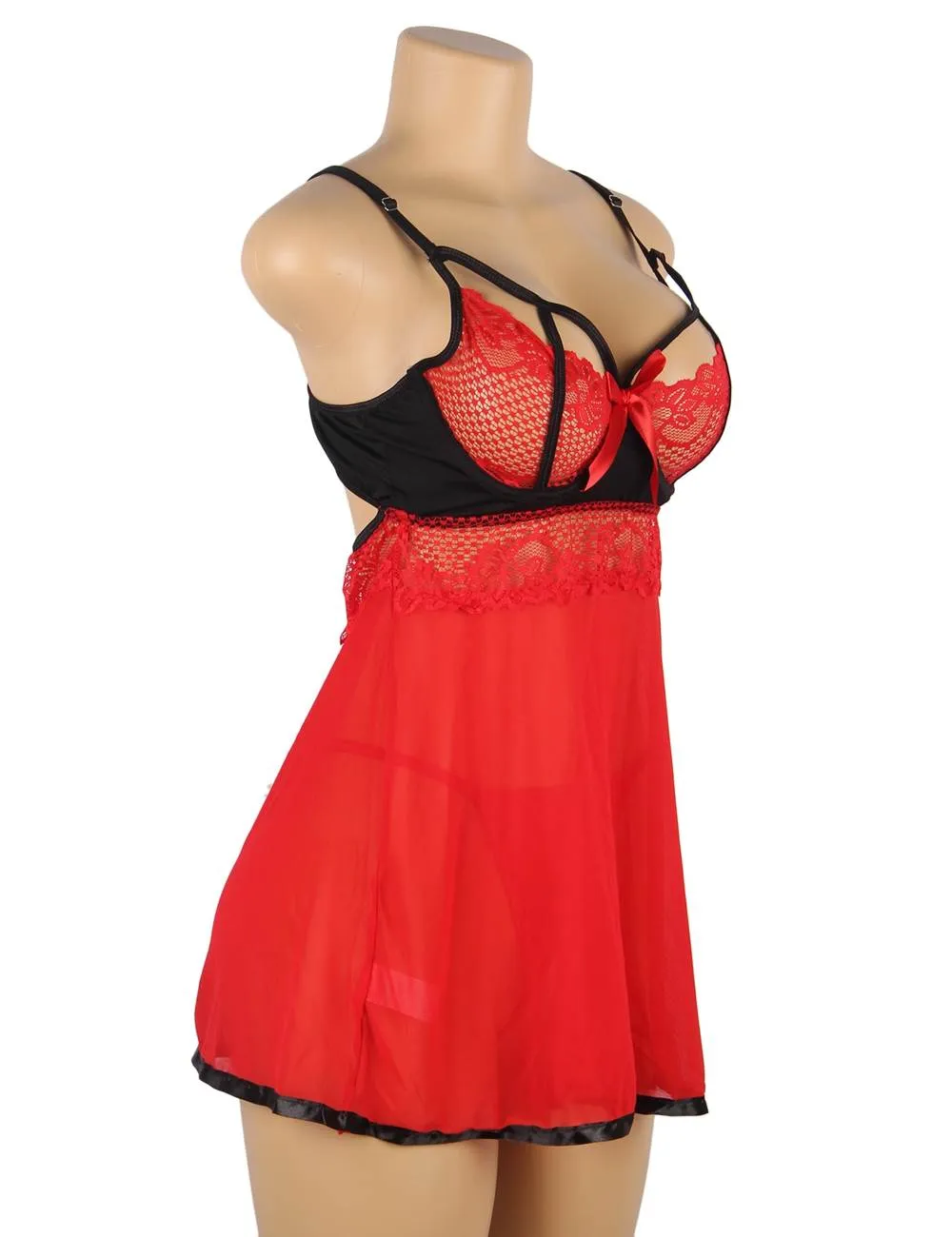 New Stylish Floral Lace Boudoir Set