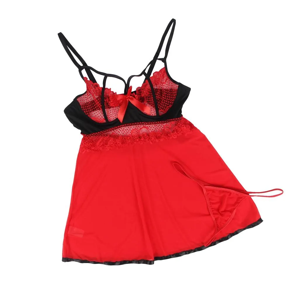 New Stylish Floral Lace Boudoir Set