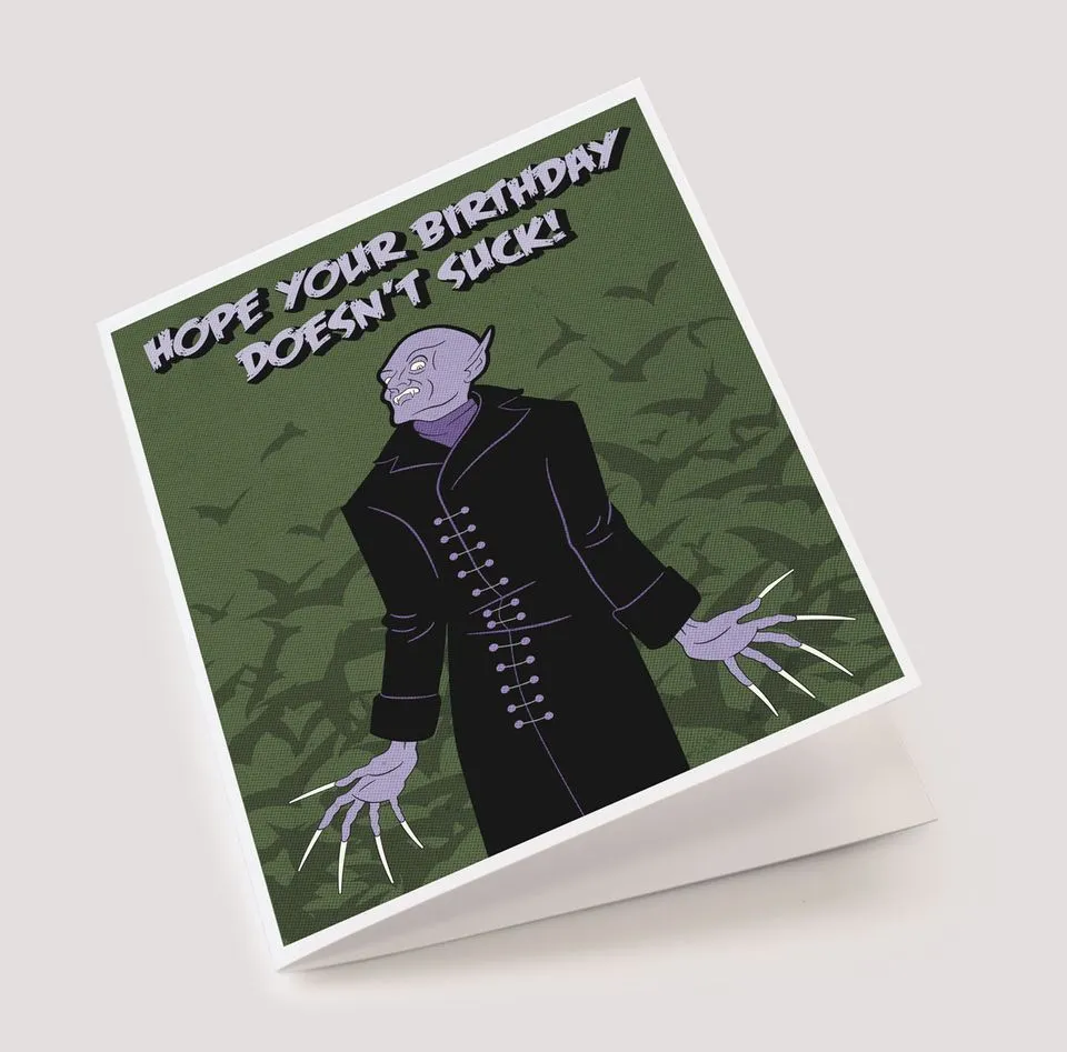 Nosferatu Vampire Birthday Card