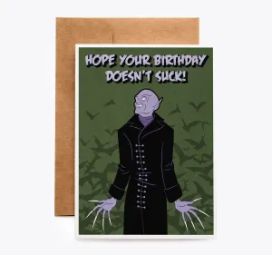 Nosferatu Vampire Birthday Card