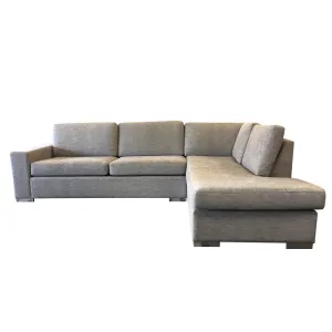 Oxford 2 Piece - 3 Seater (1arm) Left   Cnr Extn Chaise Right - NZ Made - Jake Grey Fabric