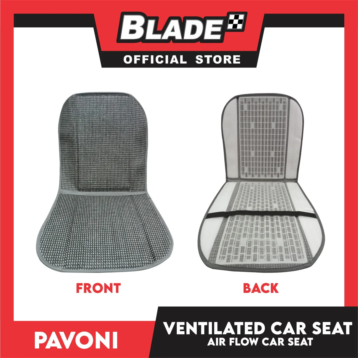 Pavoni Air Flow Car Seat 42 x 40 x 48 cm Ventilated Car Seat Cushion