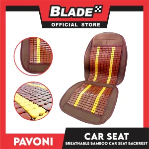 Pavoni Bamboo Car Seat 58cm x 45cm x 44cm Breathable Backrest Car Seat