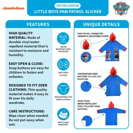 Paw Patrol Slicker and Umbrella Rain-wear Set